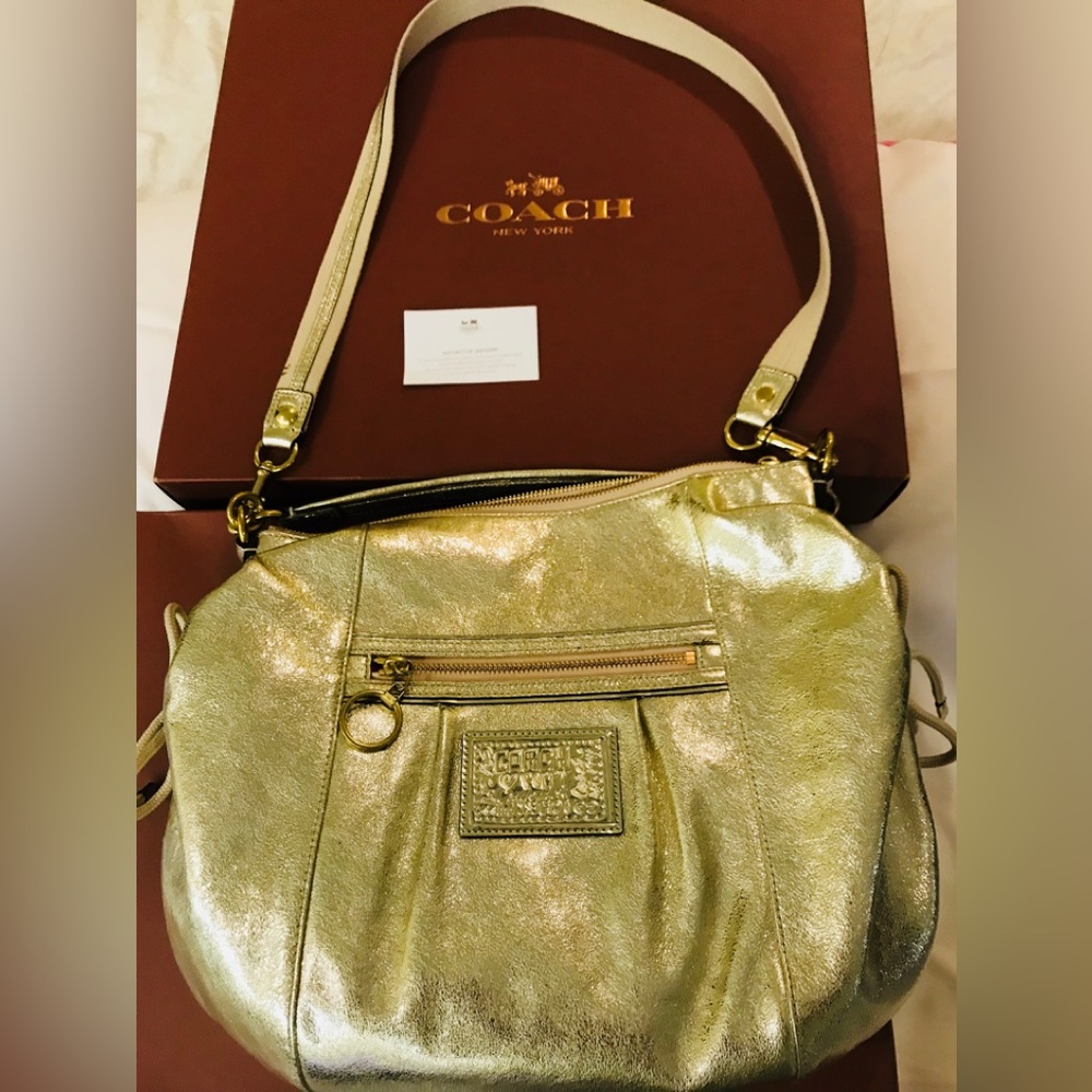AUTHENTIC COACH POPPY JAZZY SHOULDER MESSENGER BAG - Picture 1 of 11